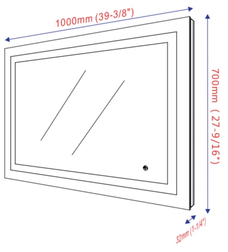 MIROIR LED VA52 - 39 x 28" - Image 9