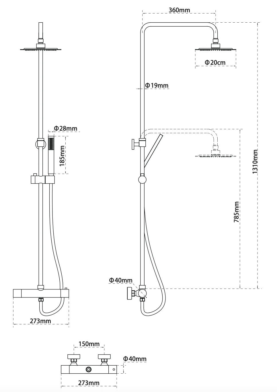 ROBINET DE DOUCHE - F16BL - Image 3