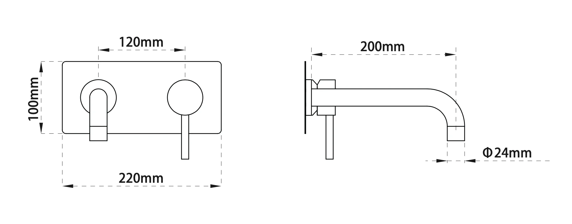 ROBINET MURAL - 7H07-MB - Image 3