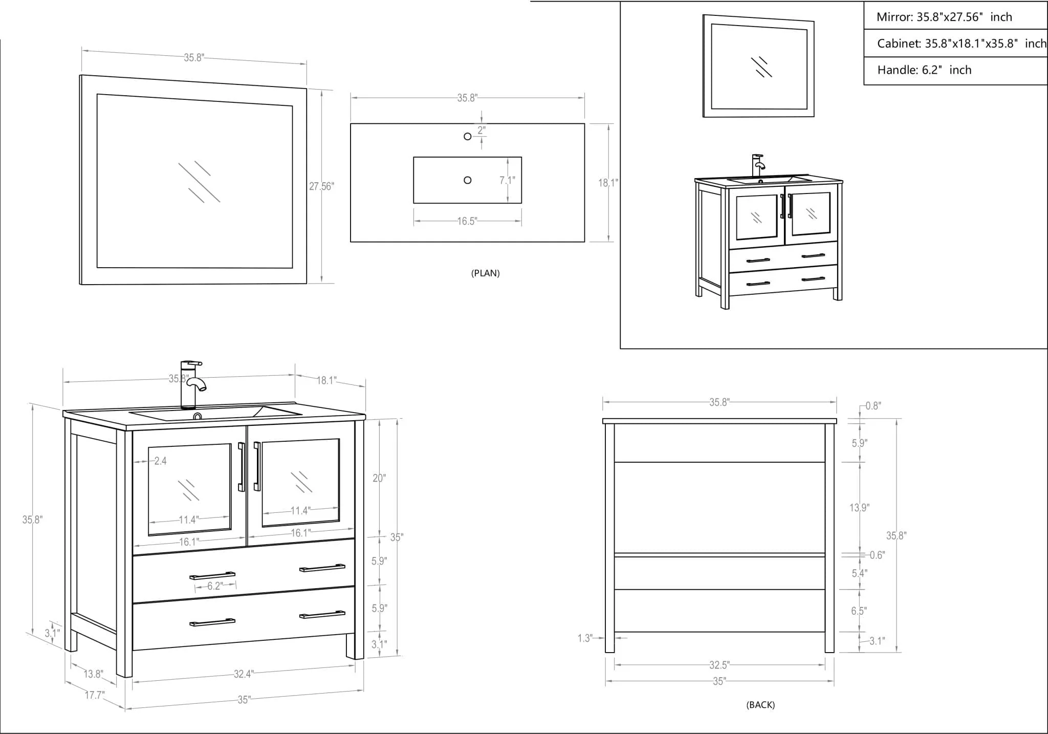 VANITÉ VA30 - 36" - Image 7