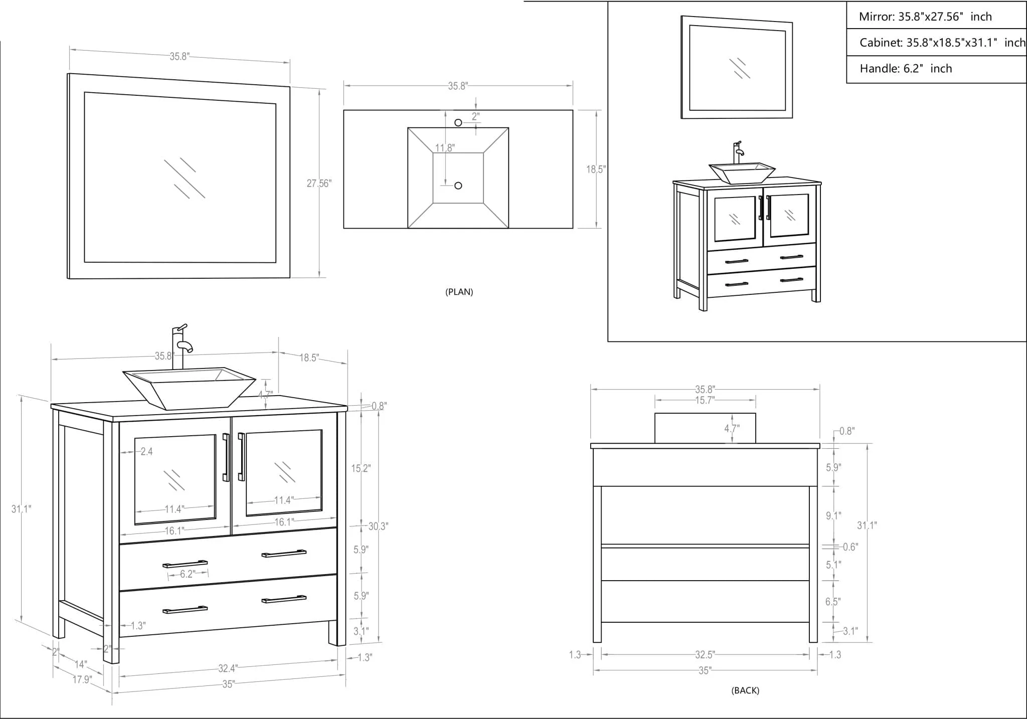VANITÉ VA31 - 36" - Image 7