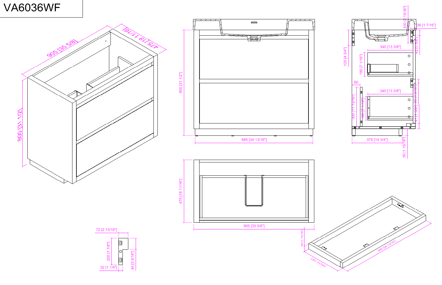 VANITÉ VA60WF - 36" - Image 5